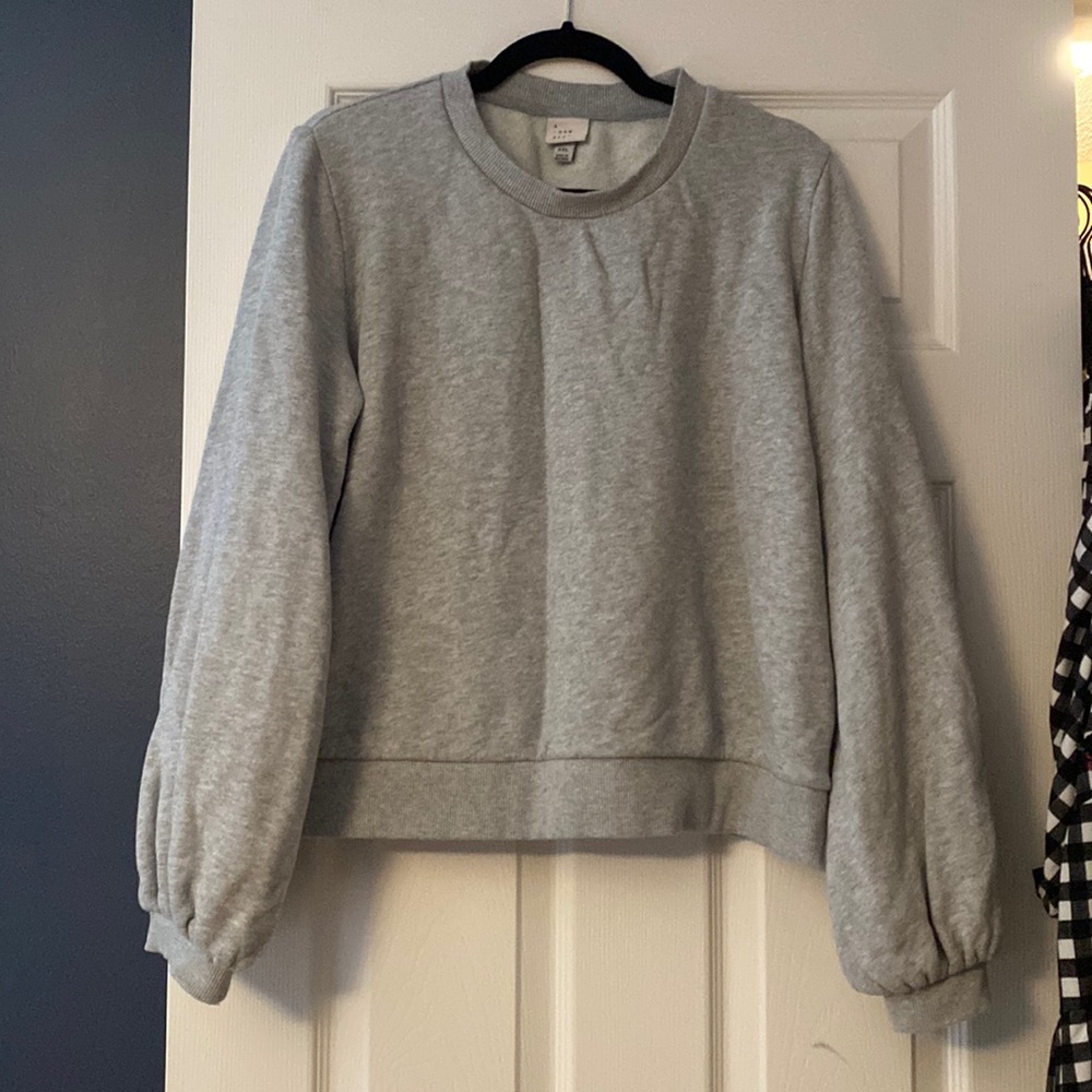 Target A New Day Balloon Sleeved Crew Neck Sweatshirt